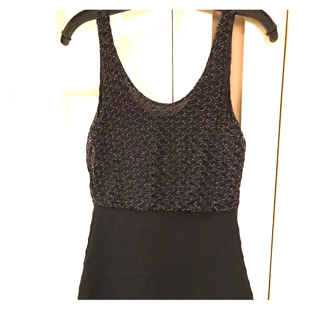 Black dress with sparkle top